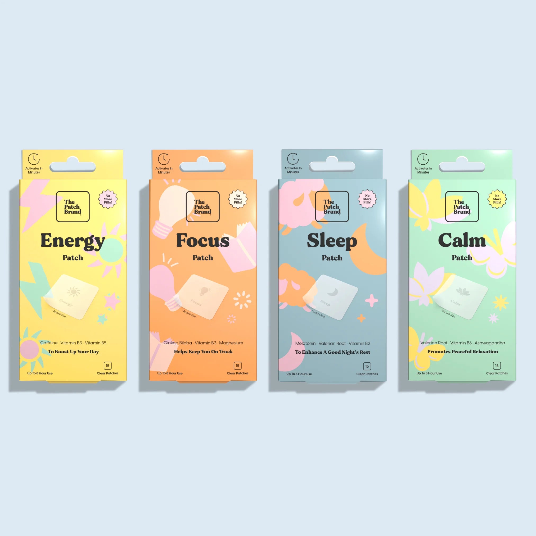  The Patch Brand Variety Pack, Supports Wellness with 5  Different Functions