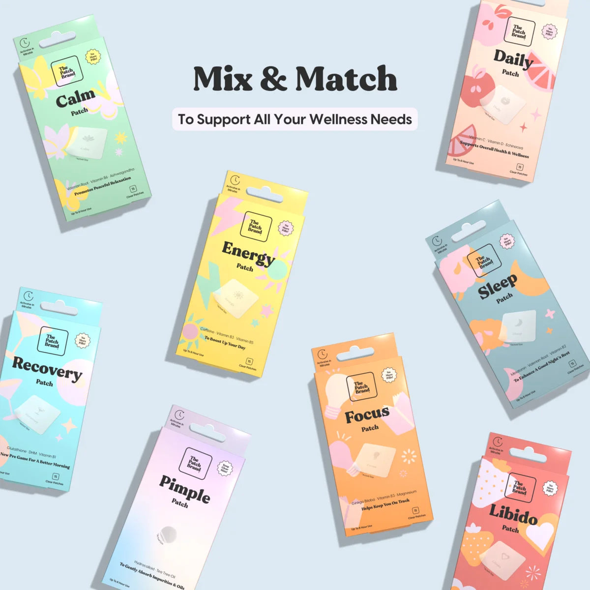 The Patch Brand Vitamin Patches - Powerful Wellness Patches You Can Wear  (Variety Pack) - LifeIRL